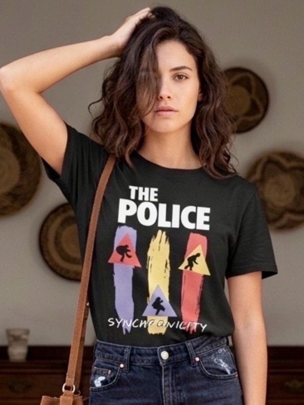The Police Syncronicity Graphic Cotton T-Shirt with Colorful Design Size M